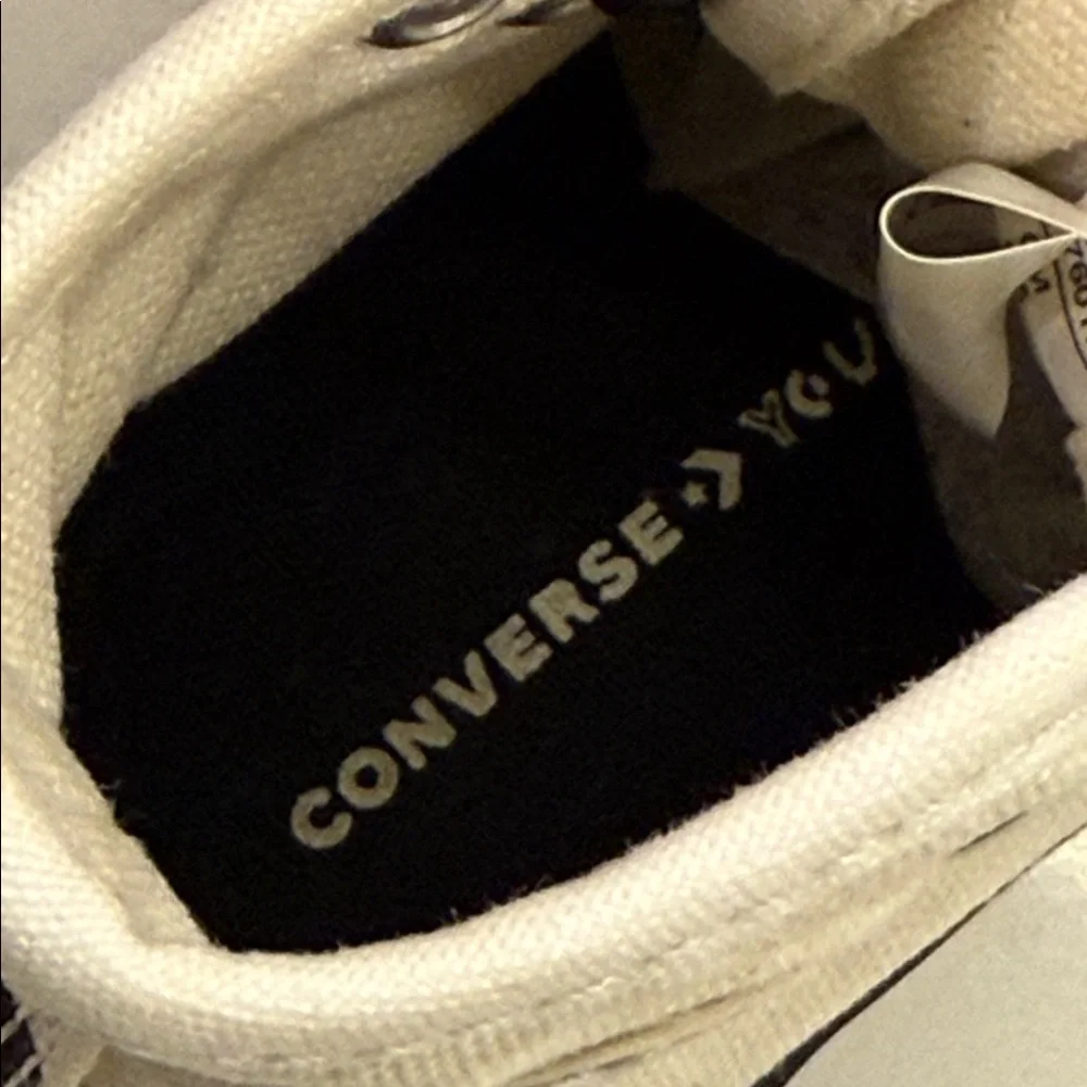 Converse Chuck Taylor All Star Toddler Size 4 Egret Black Leopard High Tops EUC